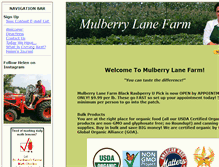 Tablet Screenshot of mulberrylanefarm.com